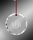 Deep Etched Fancy Crystal Monogrammed Ornament Image 3 of 3
